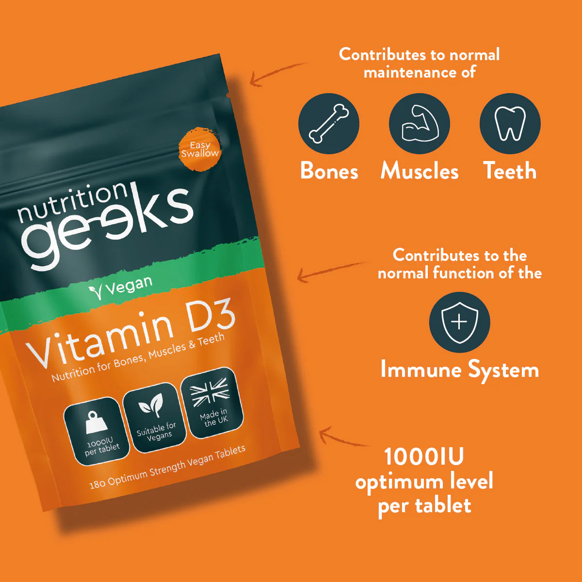 Vegan Vitamin D 1000iu Optimum Strength - Image 3